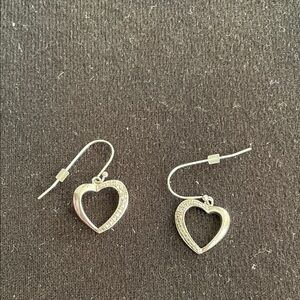 Elegant Silver Heart Earrings